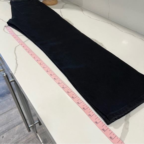 Zara Women's NWT straight leg high rise size 4 black jeans button fly Cotton - Picture 14 of 16